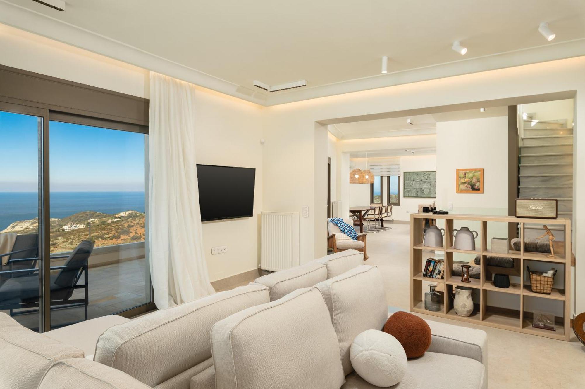 Minimalist Mediterranean Blue Key Villa With Sea View & Infinity Heated Pool Agia Pelagia  Exterior foto