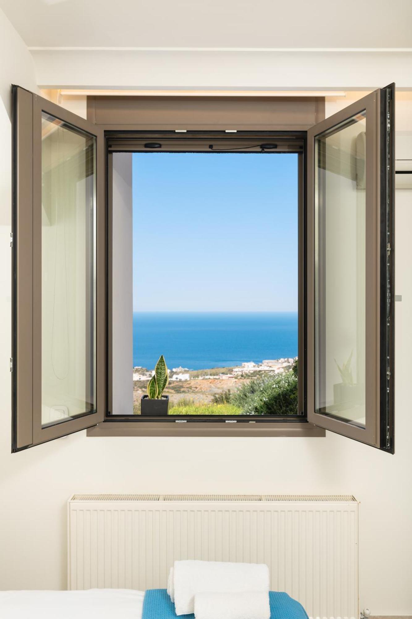 Minimalist Mediterranean Blue Key Villa With Sea View & Infinity Heated Pool Agia Pelagia  Exterior foto