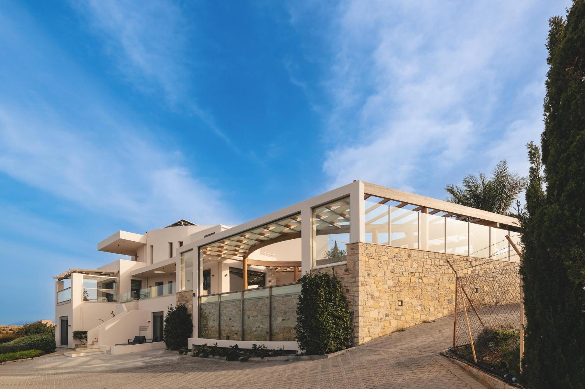 Minimalist Mediterranean Blue Key Villa With Sea View & Infinity Heated Pool Agia Pelagia  Exterior foto