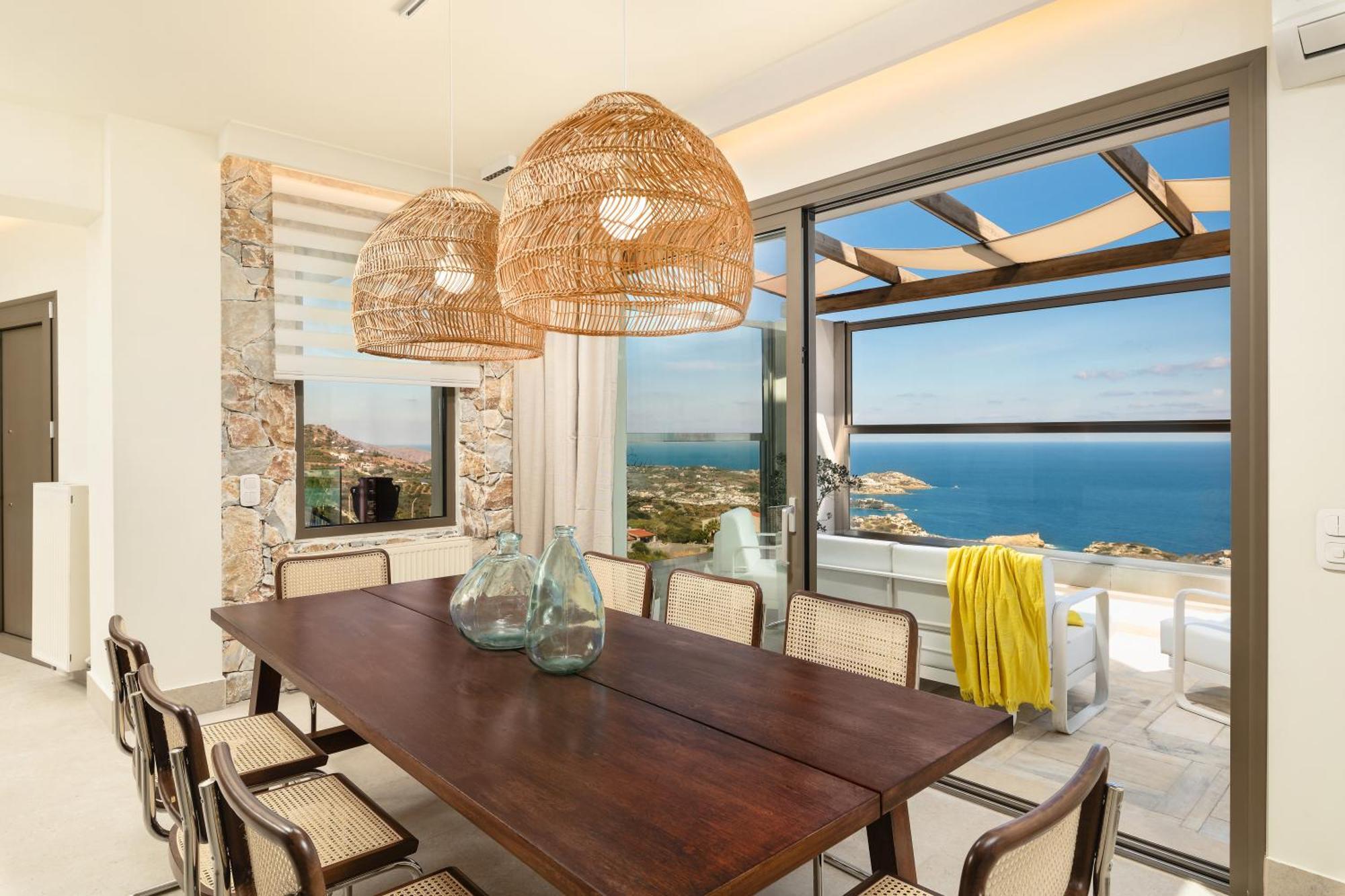 Minimalist Mediterranean Blue Key Villa With Sea View & Infinity Heated Pool Agia Pelagia  Exterior foto