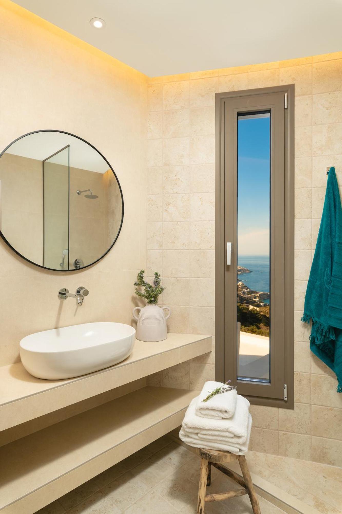 Minimalist Mediterranean Blue Key Villa With Sea View & Infinity Heated Pool Agia Pelagia  Exterior foto
