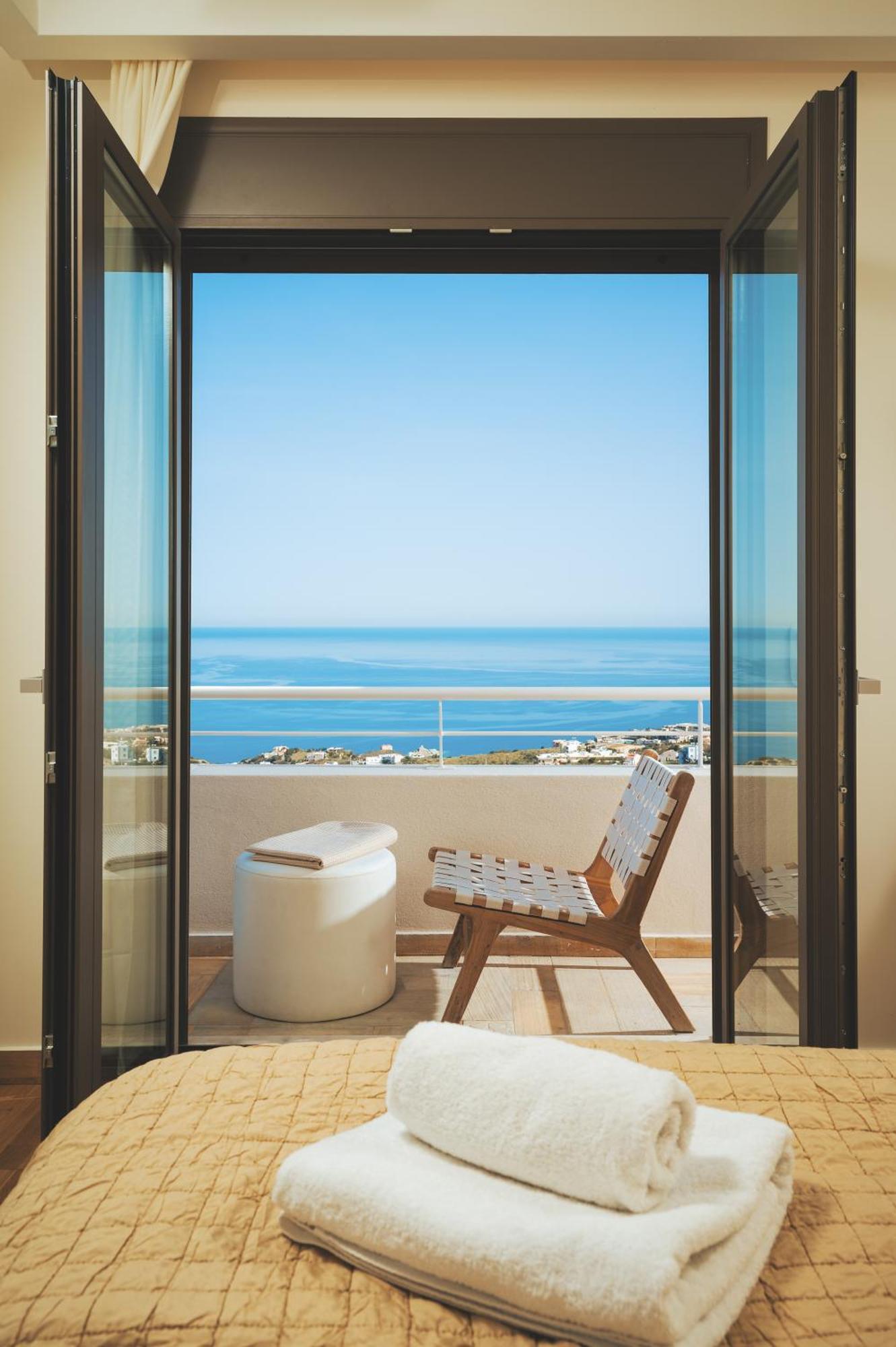Minimalist Mediterranean Blue Key Villa With Sea View & Infinity Heated Pool Agia Pelagia  Exterior foto
